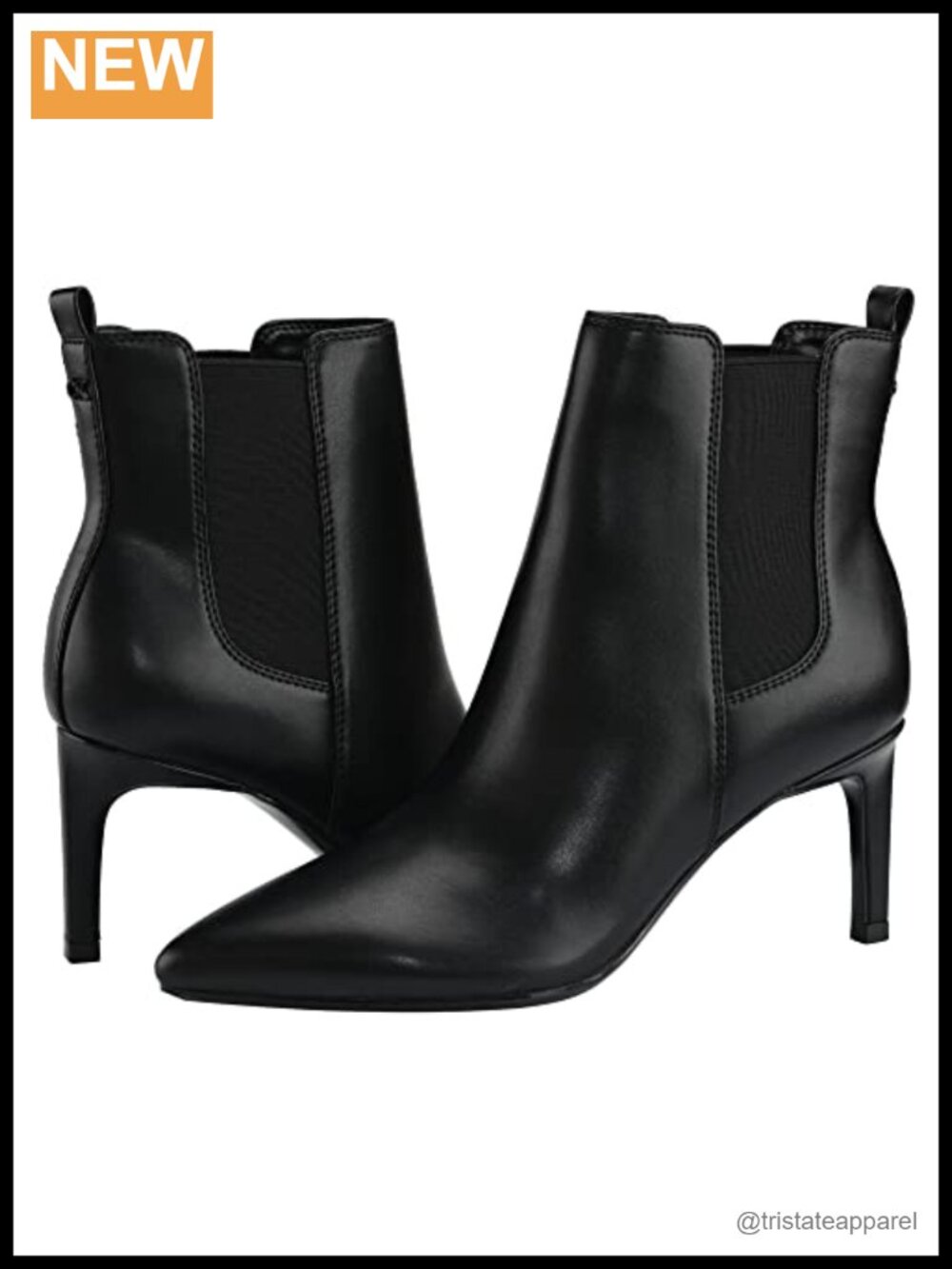 Faux Leather Ankle Booties High Heel Pointed Toe Pull On Women's Boots Stiletto